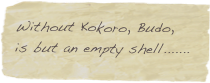 Without Kokoro, Budo, 
is but an empty shell.......